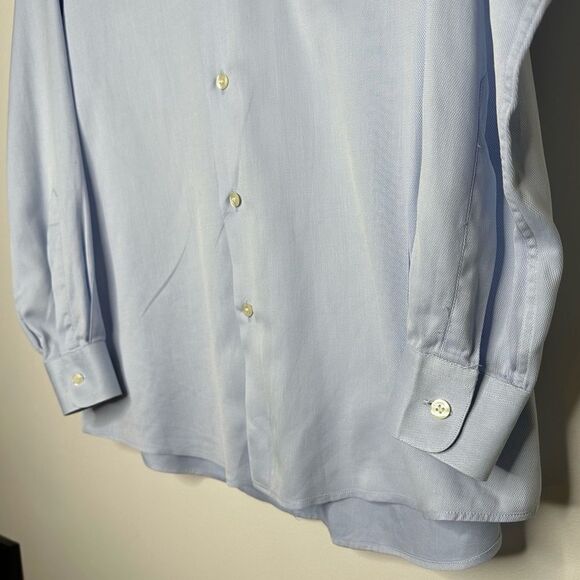 Hugo Boss Light Blue Knit Button Down Dress Shirt - Picture 4 of 11